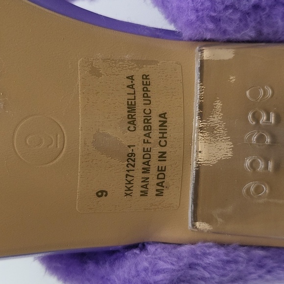 1098- Cape Robbin Vegan Women's Sandals Size 9 Purple Color NWT - Picture 11 of 12